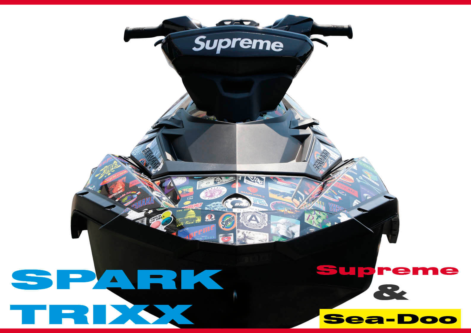 スケーターブランドのSupreme（シュプリーム）と Sea-Doo（シードゥ）がコラボレーション！　ファンキーな「スパーク・トリックス」が登場！　水上バイク（ジェットスキー）