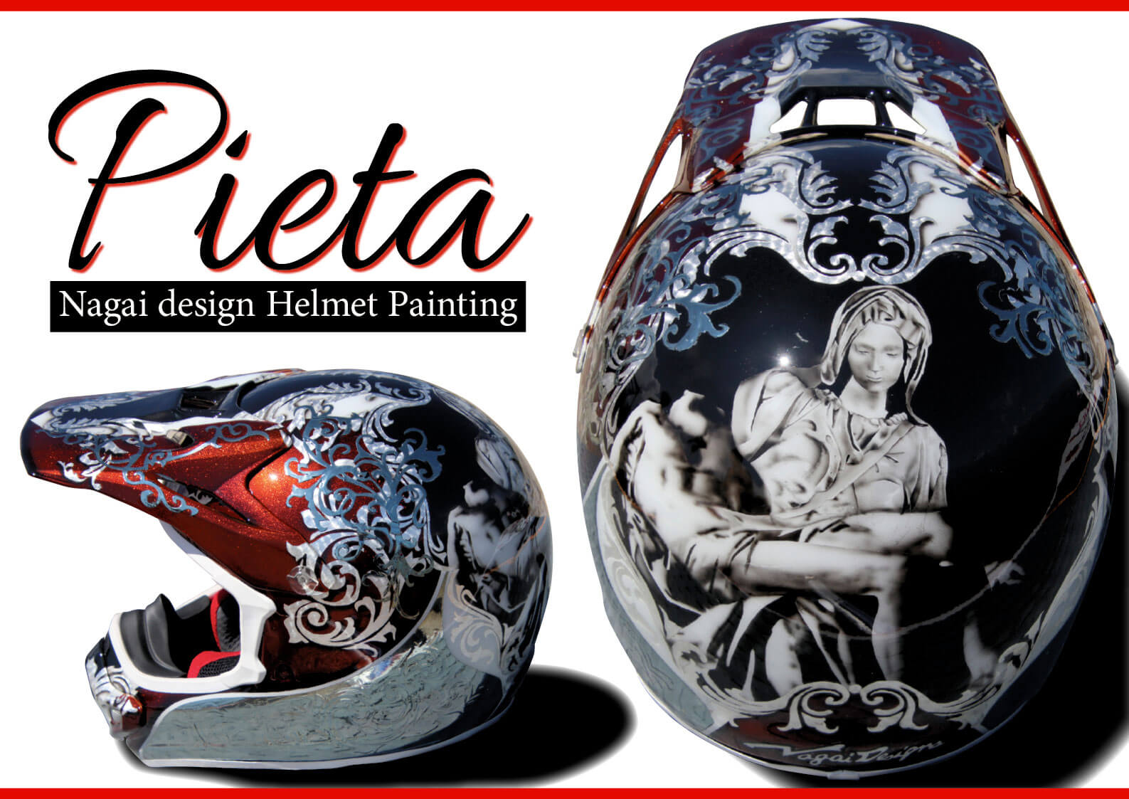 国内ヘルメットペイントの第一人者・ナガイデザイン代表 長井 崇氏の新作「ピエタ（Pieta）」について聞く　 ジェットスキー（水上バイク）